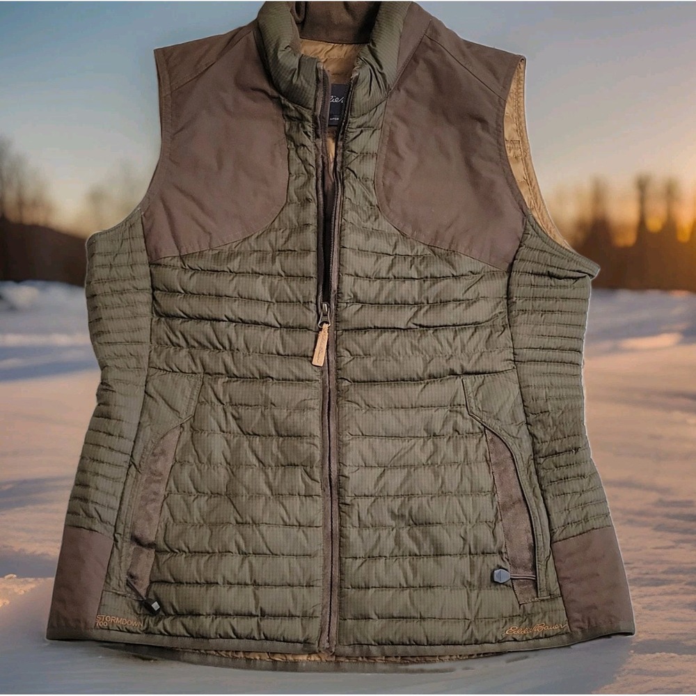 ❄️Eddie Bauer Sport Shop Vest Womens M Micro Therm StormDown-700 Quilted Puffer